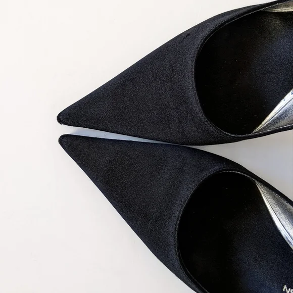 Giuseppe Zanotti Black Crystal Embellished Satin Slingback Pumps - Picture 9 of 16